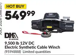 Princess Auto 9,500 lb 12V DC Electric Synthetic Cable Winch offer