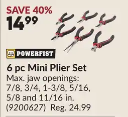 Princess Auto 6 pc Mini Plier Set offer