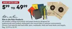 Princess Auto Rite in the Rain Products offer