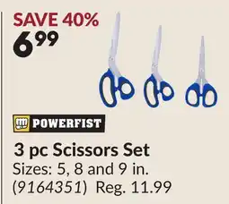 Princess Auto POWERFIST 3 pc Scissors Set offer