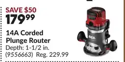 Princess Auto 14A Corded Plunge Router offer