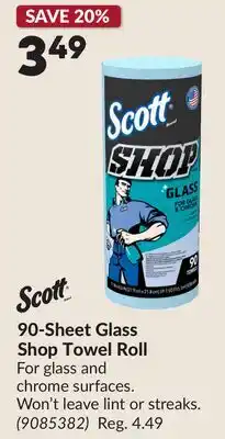 Princess Auto 90-Sheet Glass Shop Towel Roll offer