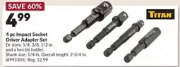 Princess Auto 4 pc. Impact Socket Driver Adapter Set offer