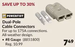Princess Auto POWERFIST Dual-Pole Cable Connectors offer