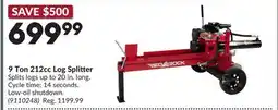 Princess Auto 9 Ton 212cc Log Splitter offer