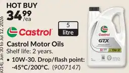 Princess Auto Castrol Motor Oils offer