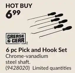 Princess Auto 6 pc Pick and Hook Set offer