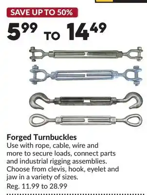 Princess Auto Forged Turnbuckles offer