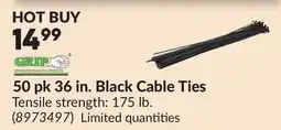 Princess Auto 50 pk 36 in. Black Cable Ties offer