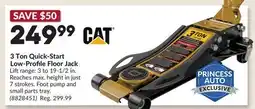 Princess Auto 3 Ton Quick-Start Low-Profile Floor Jack offer