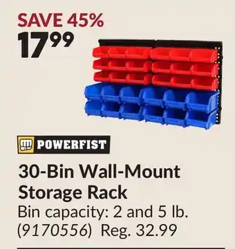 Princess Auto 30-Bin Wall-Mount Storage Rack offer