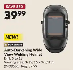 Princess Auto Auto-Darkening Wide View Welding Helmet offer