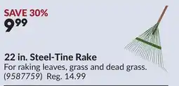 Princess Auto 22 in. Steel-Tine Rake offer