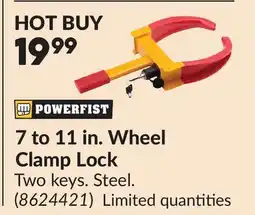 Princess Auto 7 to 11 in. Wheel Clamp Lock offer