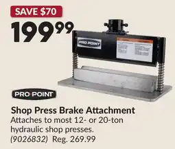 Princess Auto Shop Press Brake Attachment offer