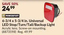 Princess Auto 6-3/4 x 5-3/4 in. Universal LED Stop/Turn/Tail/Backup Light offer