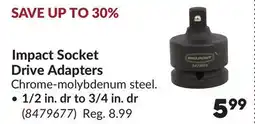 Princess Auto Impact Socket Drive Adapters offer
