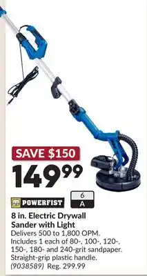Princess Auto 8 in. Electric Drywall Sander with Light offer