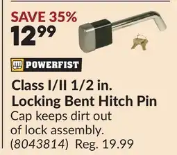 Princess Auto Class I/II 1/2 in. Locking Bent Hitch Pin offer