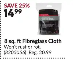Princess Auto 8 sq. ftFibreglass Cloth offer