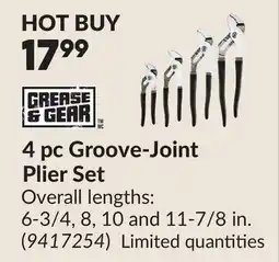 Princess Auto 4 pc Groove-Joint Plier Set offer