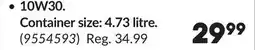 Princess Auto Synthetic-Blend Motor Oils 10W30. Container size: 4.73 litre offer