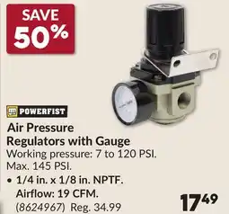 Princess Auto Air Pressure Regulators with Gauge offer