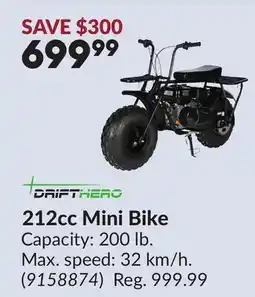 Princess Auto 212cc Mini Bike offer