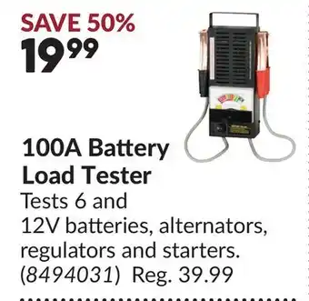 Princess Auto 100A Battery Load Tester offer