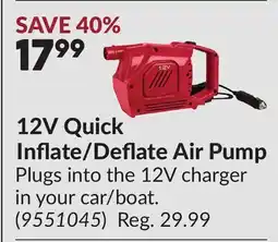 Princess Auto 12V Quick Inflate/Deflate Air Pump offer