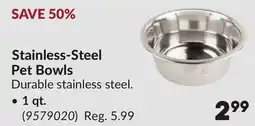 Princess Auto Stainless-Steel Pet Bowls offer