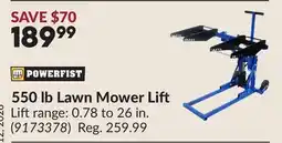 Princess Auto 550 lb Lawn Mower Lift offer