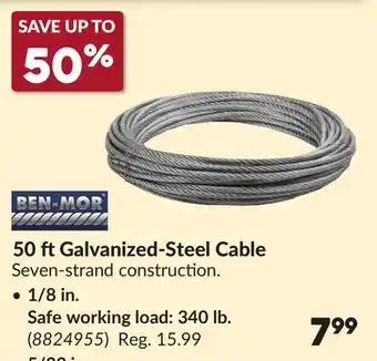 Princess Auto 50 ft Galvanized-Steel Cable offer