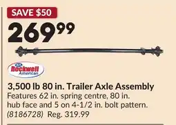 Princess Auto 3,500 lb 80 in. Trailer Axle Assembly offer