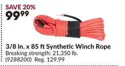 Princess Auto 3/8 in. x 85 ft Synthetic Winch Rope offer