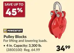Princess Auto Pulley Blocks offer