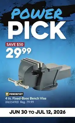 Princess Auto 4 in. Fixed-Base Bench Vise offer