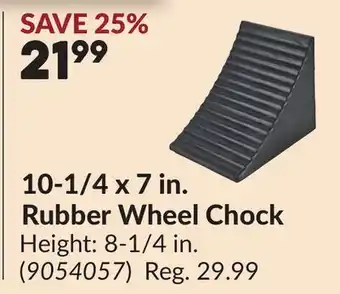 Princess Auto 10-1/4 x 7 in. Rubber Wheel Chock offer