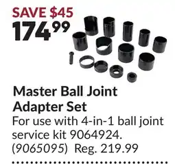 Princess Auto Master Ball Joint Adapter Set offer
