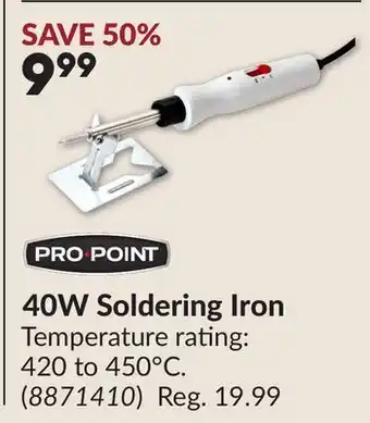 Princess Auto 40W Soldering Iron offer