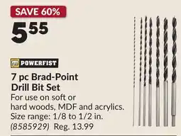 Princess Auto 7 pc Brad-Point Drill Bit Set offer