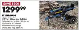 Princess Auto 22 Ton 196cc Log Splitter offer