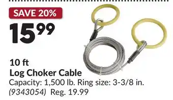 Princess Auto 10 ft Log Choker Cable offer