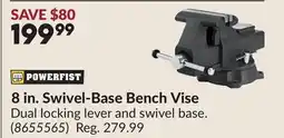 Princess Auto POWERFIST 8 in. Swivel-Base Bench Vise offer