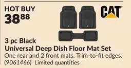Princess Auto 3 pc Black Universal Deep Dish Floor Mat Set offer