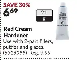 Princess Auto Red Cream Hardener offer