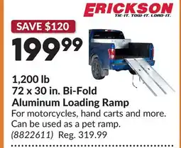 Princess Auto 1,200 lb 72 x 30 in. Bi-Fold Aluminum Loading Ramp offer