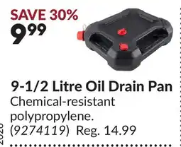 Princess Auto 9-1/2 Litre Oil Drain Pan offer