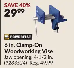 Princess Auto 6 in. Clamp-On Woodworking Vise offer