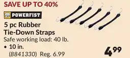 Princess Auto 5 pc Rubber Tie-Down Straps offer